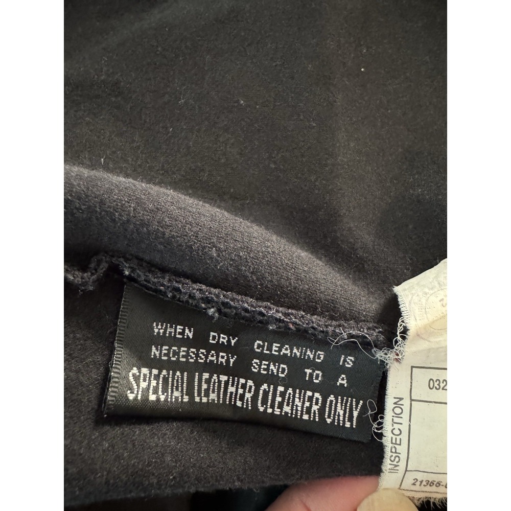 Vintage Y2K Wilsons Leather Maxima Vest Black Moto Grunge Baddie Goth S/M - Picture 10 of 12